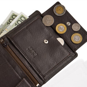 Ciemnobrązowy portfel męski PURE Betlewski