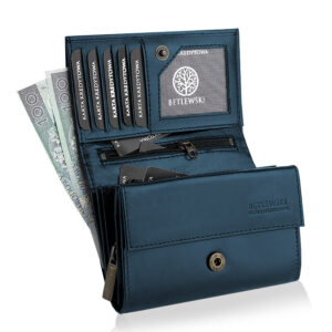 Portfel damski CLASSIC Betlewski BPD-BF-11 granatowy