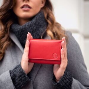 Portfel damski BASIC czerwony Betlewski BPD-DZ-11