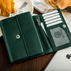 Portfel damski zielony Betlewski BPD-SS-11