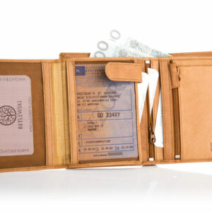 Skórzany portfel męski BPM-GTAN-575 CAMEL