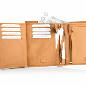 Skórzany portfel męski BPM-GTAN-575 CAMEL