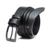 Skórzany pasek męski, damski, uniwersalny, czarny - BETLEWSKI®