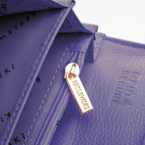 FIOLETOWY PORTFEL DAMSKI Z LAKIEROWANEJ SKÓRY NATURALNEJ BPD-VS-100