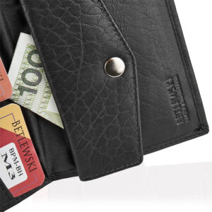 Czarny portfel męski Betlewski BPM-BH-M3