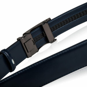 Tylna cześć klamry skórzanego paska automatycznego oraz miejsce na jego regulację - Skórzany pasek męski automatyczny Betlewski®