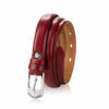 Pasek damski Betlewski ze skóry naturalnej w kolorze czerwony LIC20-SR-1 CZERWONY