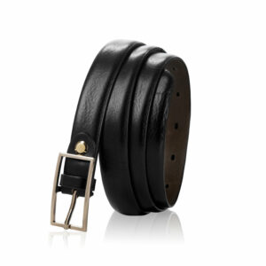 Skórzany pasek damski Betlewski® z wytrzymałej bydlęcej skóry licowej - CZARNY PASEK DAMSKI DO SPODNI, DO SUKIENKI