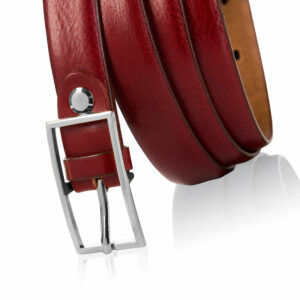 Skórzany pasek damski Betlewski® z wytrzymałej bydlęcej skóry licowej - PASEK DAMSKI DO SPODNI, DO SUKIENKI