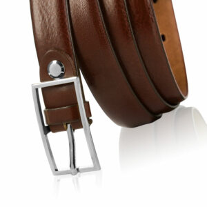 Skórzany pasek damski Betlewski® z wytrzymałej bydlęcej skóry licowej - PASEK DAMSKI DO SPODNI, DO SUKIENKI