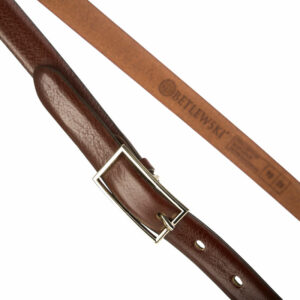 Skórzany pasek damski Betlewski® z wytrzymałej bydlęcej skóry licowej - CZARNY PASEK DAMSKI DO SPODNI, DO SUKIENKI