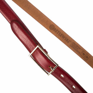 Skórzany pasek damski Betlewski® z wytrzymałej bydlęcej skóry licowej - PASEK DAMSKI DO SPODNI, DO SUKIENKI