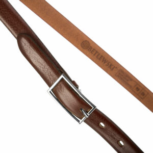 Skórzany pasek damski Betlewski® z wytrzymałej bydlęcej skóry licowej - PASEK DAMSKI DO SPODNI, DO SUKIENKI