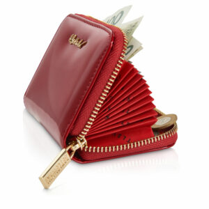 Mały portfel damski na karty BPD-BS-1044 - Czerwony