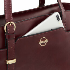 Skórzana torba damska BVP-109 bordowa