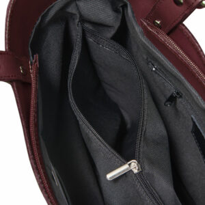 Skórzana torba damska BVP-109 bordowa