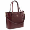 Skórzana torba damska BVP-109 bordowa