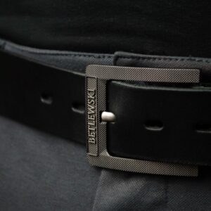 Pasek skórzany Betlewski LIC40-0-Z1 CZARNY