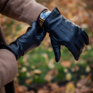 Rękawiczki skórzane czarne GLM-BG-2M