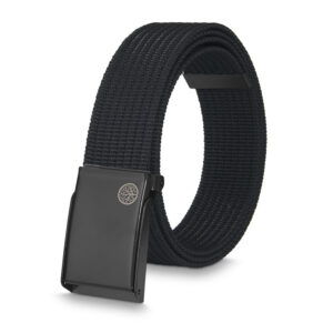 Pasek parciany cienki - czarny pasek do spodni