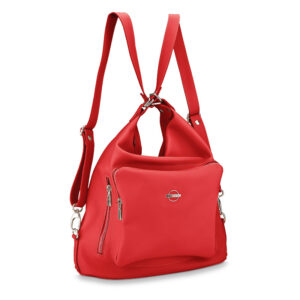 Skórzana torebka damska Betlewski czerwona