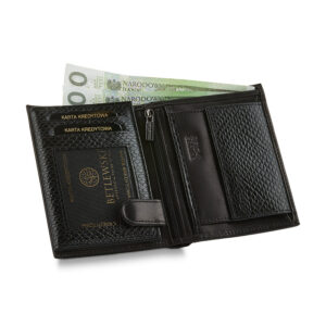 Skórzany portfel męski Betlewski czarny BPM-VTCPP-62