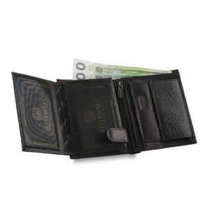 Skórzany portfel męski Betlewski czarny BPM-VTCPP-62