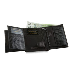 Skórzany portfel męski Betlewski czarny BPM-VTCPP-62