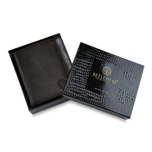 Skórzany portfel męski Betlewski czarny BPM-VTCPP-62