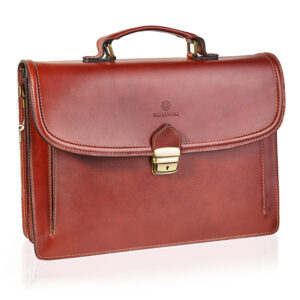 Skórzana aktówka męska CLASSY Betlewski TBA-325 COGNAC