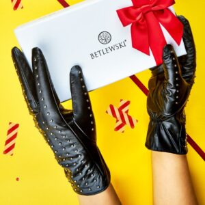 Rękawiczki damskie skórzane GLAM ROCK Betlewski