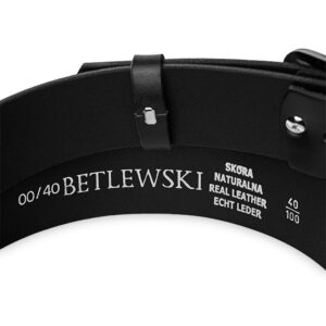 Skórzany pasek damski CLAUDI Betlewski LIC40-D4-CZ