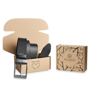 Pasek skórzany DENIM Betlewski LIC40-B1G-CZARNY