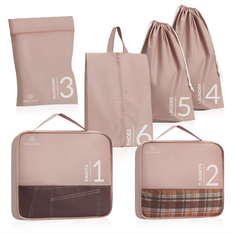 Organizery podróżne zestaw 6 sztuk TRAVEL