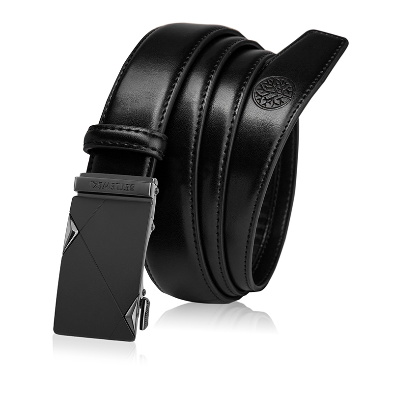 Czarny skórzany pasek męski ELITE BETLEWSKI®