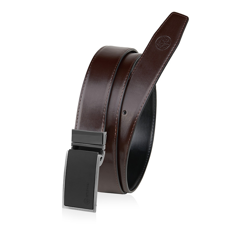 Skórzany pasek męski czarno-brązowy ELITE BETLEWSKI®