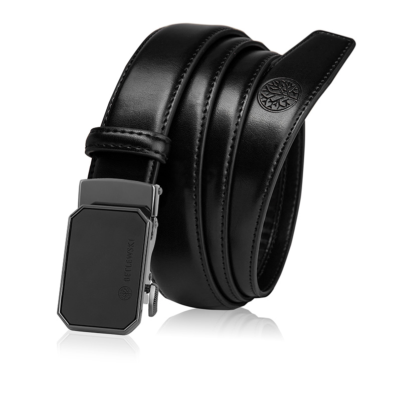 Skórzany pasek męski ELITE BETLEWSKI® czarny