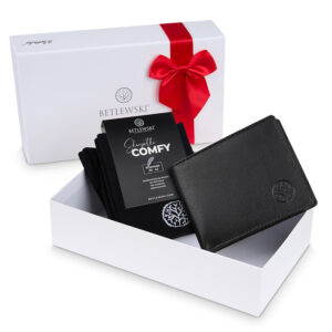 Elegancki zestaw prezentowy z portfelem i skarpetami