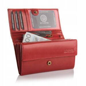 Portfel damski CLASSIC Betlewski BPD-BF-10 czerwony