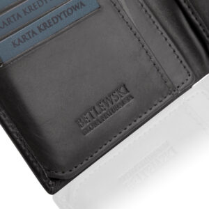 Portfel męski czarny Betlewski BPM-VTC-300 CZARNY