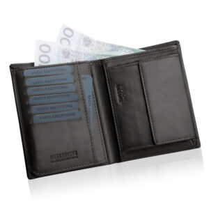 Portfel męski czarny Betlewski BPM-VTC-300 CZARNY